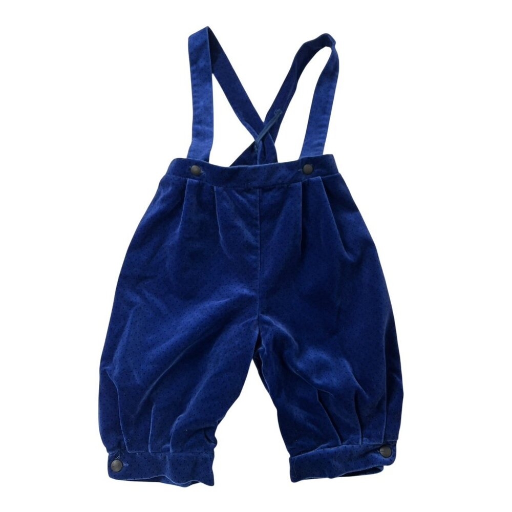 Vintage Childrens Hour Boys 3T Suspender Shorts Knickers Blue Velvet Holiday